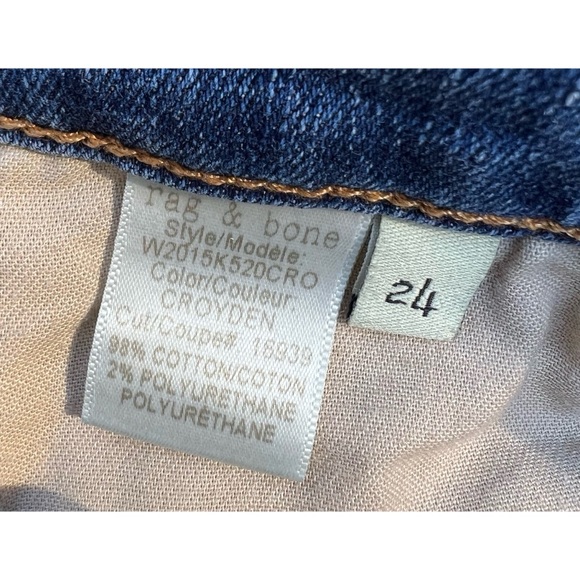 Rag & Bone Hana Croyden Jeans 24 - Picture 10 of 11